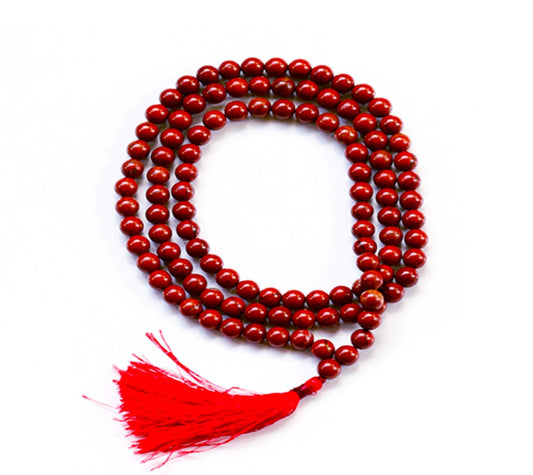 RED JASPER MALA (8MM) - PoojaProducts.com