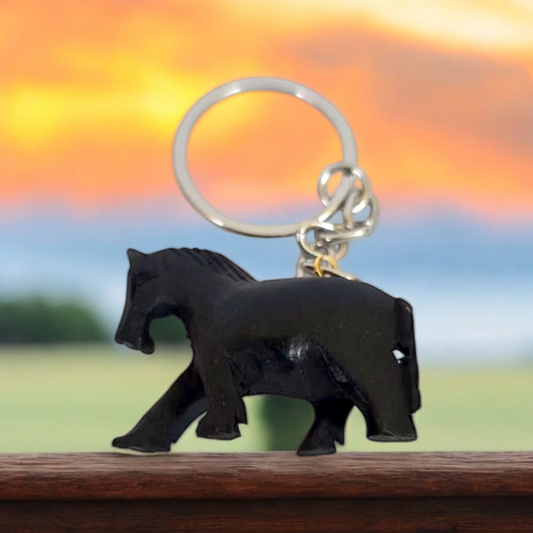 Horse Karungali Key Chain - Ebony wood