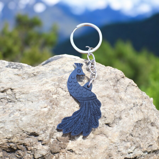 Peacock Karungali Keychain