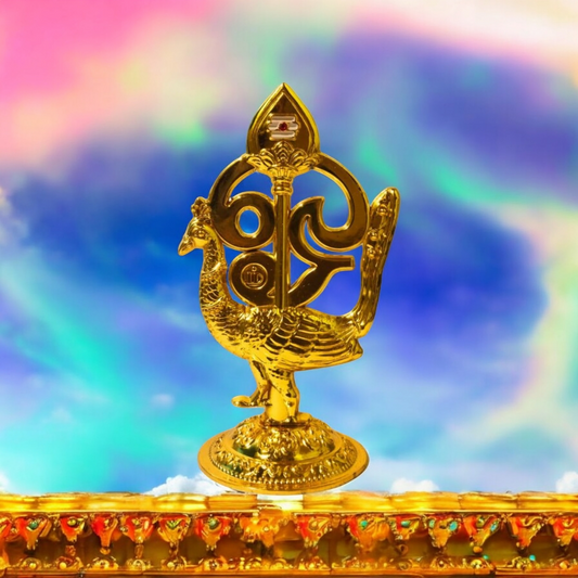 OM Vel with Peacock miniature Metal