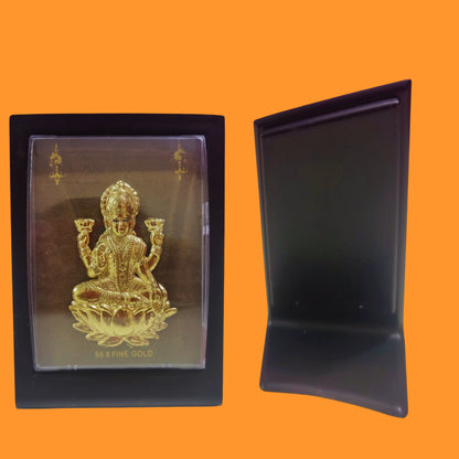 Gold Plated Vaibhav Lakshmi Photo Frame 4 inch