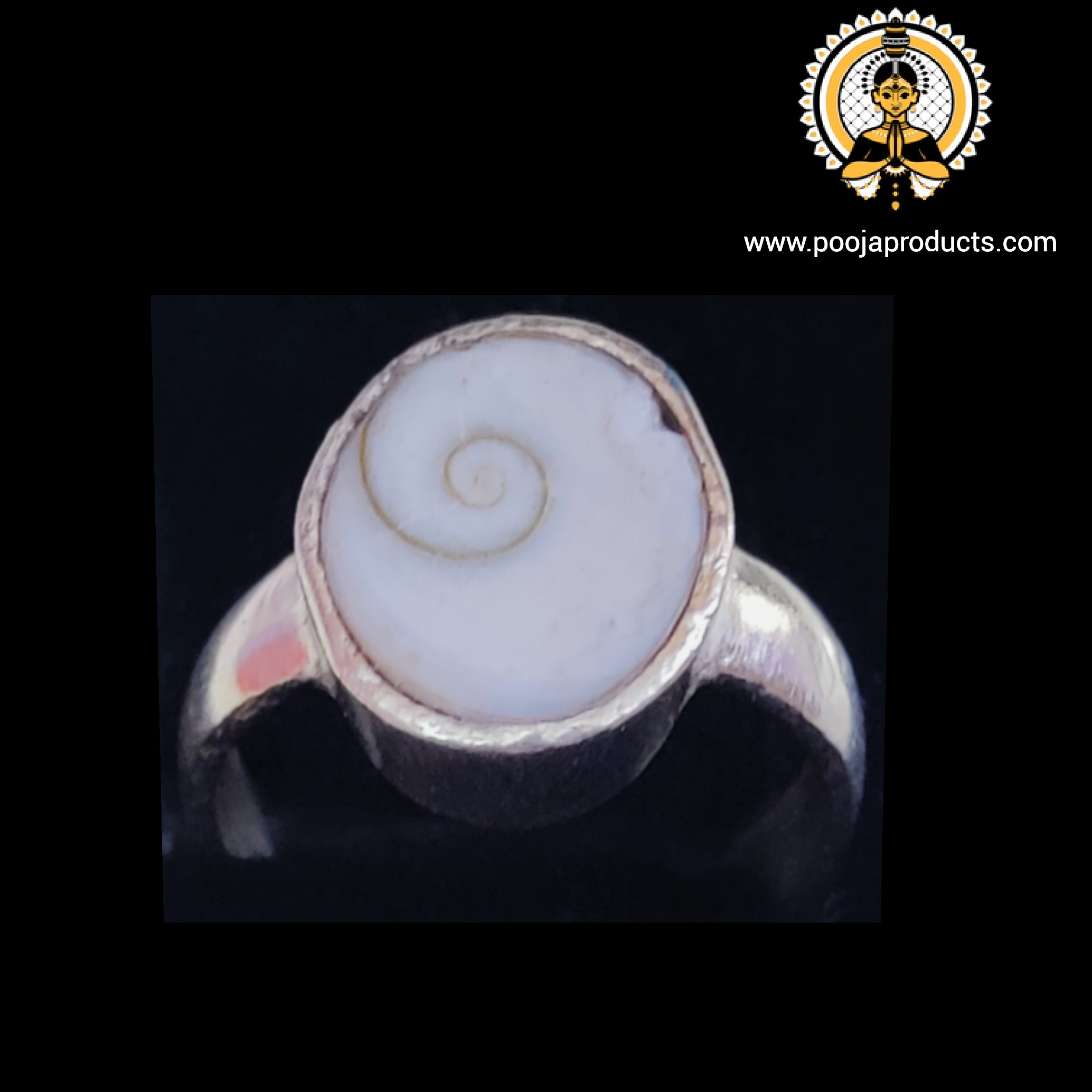 Natural Gomati Chakra Ring 7.25 - 8.25 Ratti Panchdhatu Metal Gold Plated  Adjustable Free Size Ring Gomti